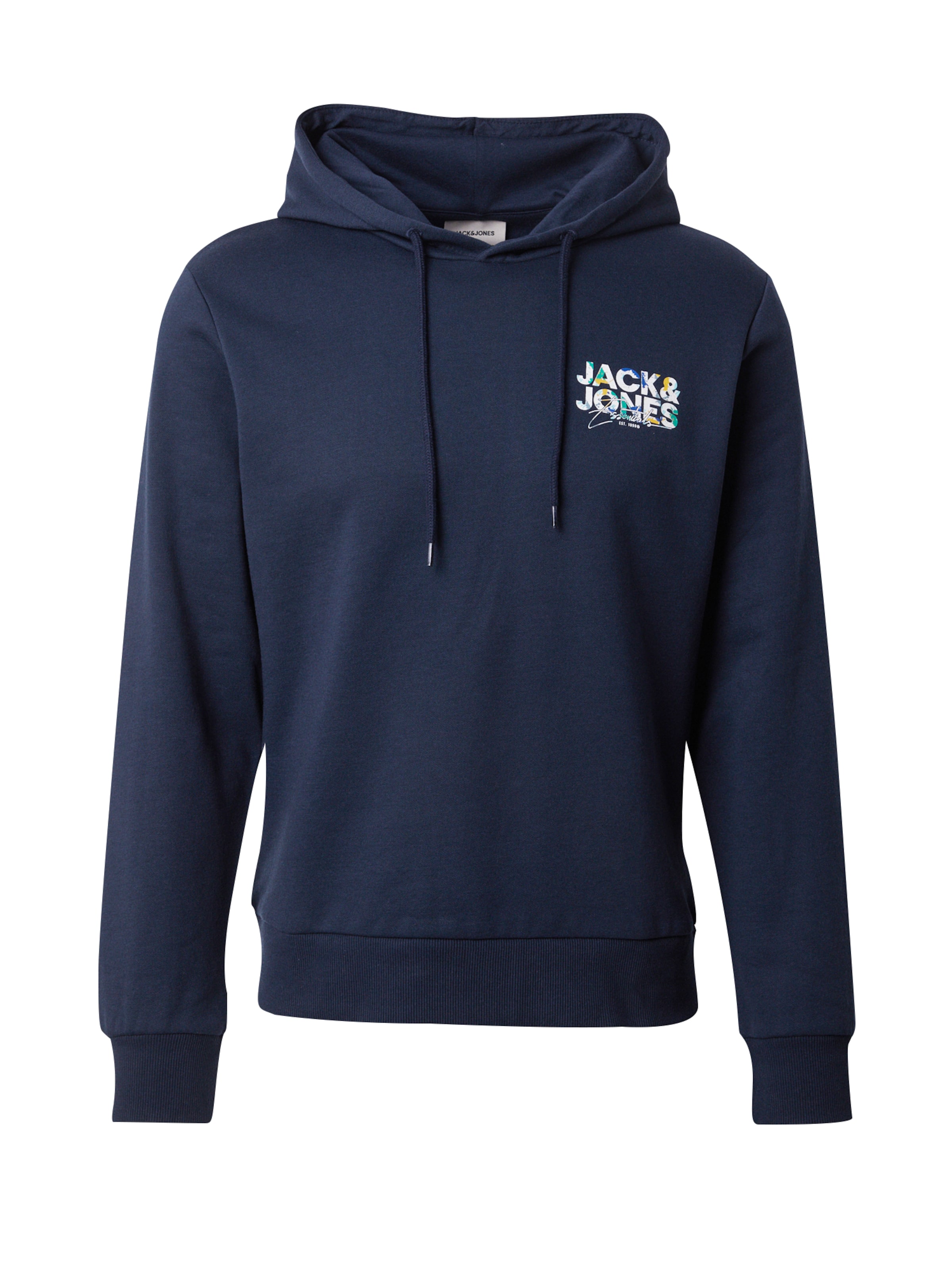 JACK & JONES Суичър 'JJGEPLAS' в синьо: отпред