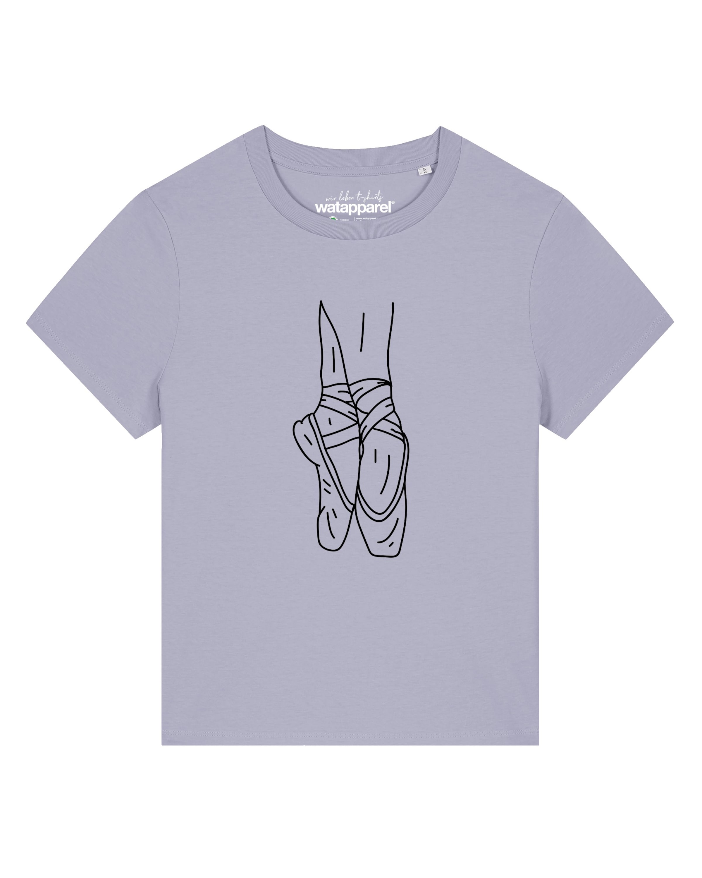 Watapparel Shirt 'Ballett Spitze' in Lila: voorkant