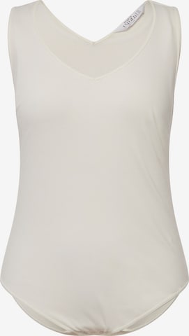 Studio Untold Shirt Bodysuit in White: front
