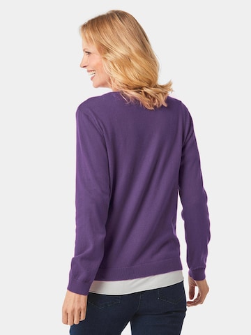Goldner Knit Cardigan in Purple