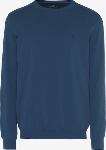 Cross Jeans Sweater in Blue: front