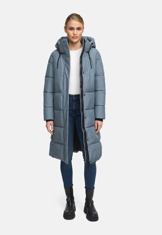 MARIKOO Winter coat 'Chumanii XVI' in Blue: front