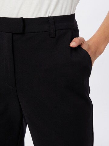 Freequent Slim fit Trousers with creases 'ISABELLA' in Black