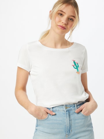 Maglietta 'KITA' di ONLY in bianco: frontale