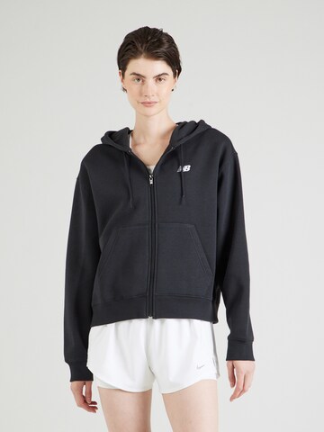 Veste de survêtement 'Essentials' new balance en noir : devant
