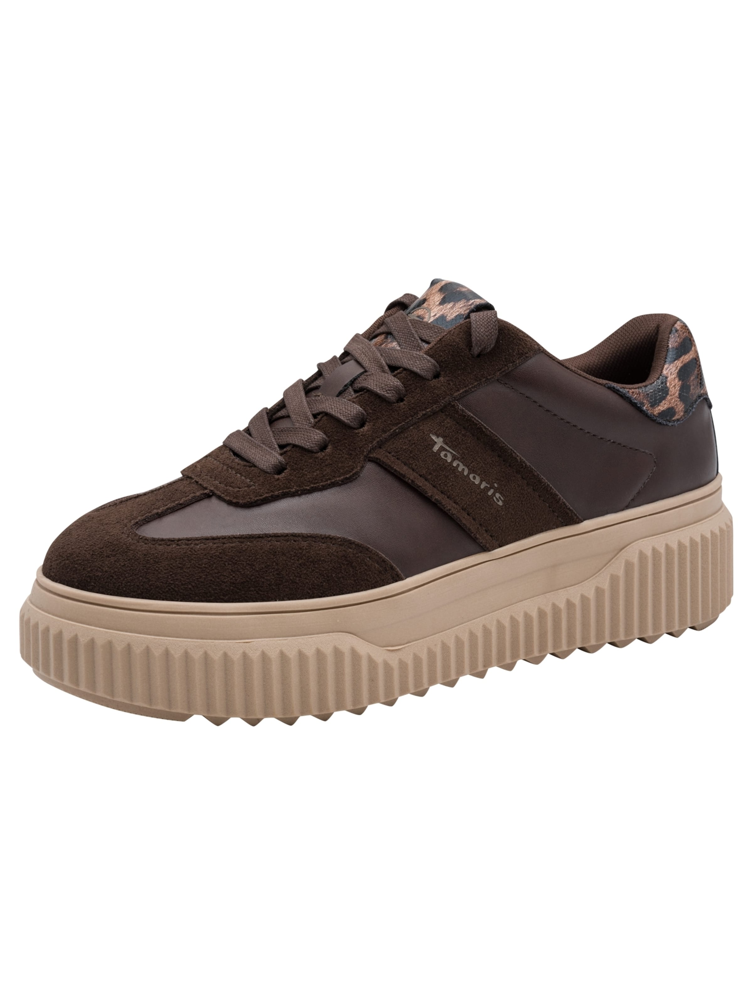 Tamaris Låg sneaker i brun: framsida