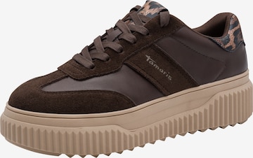 Sneaker low de la Tamaris pe maro: față