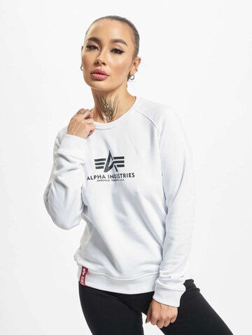 ALPHA INDUSTRIES Sweatshirt in Weiß: Vorderseite