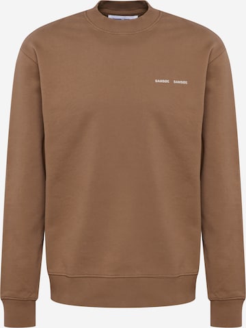 Samsøe Samsøe Sweatshirt 'Norsbro' in Brown: front