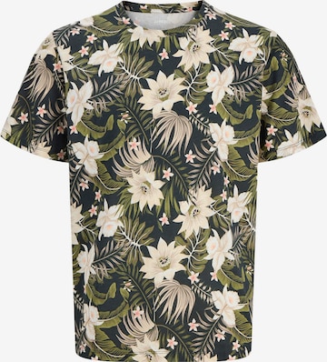 JJ Rebel Póló 'JREBRUSSEL FLOWER' - fekete: elől