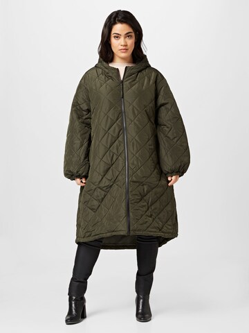 Manteau mi-saison Dorothy Perkins Curve en vert : devant