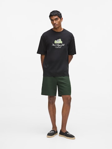 Karl Lagerfeld Regularen Hlače 'Vacances de Karl' | zelena barva