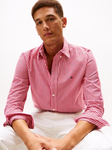 TOMMY HILFIGER Regular Fit Hemd in Rot