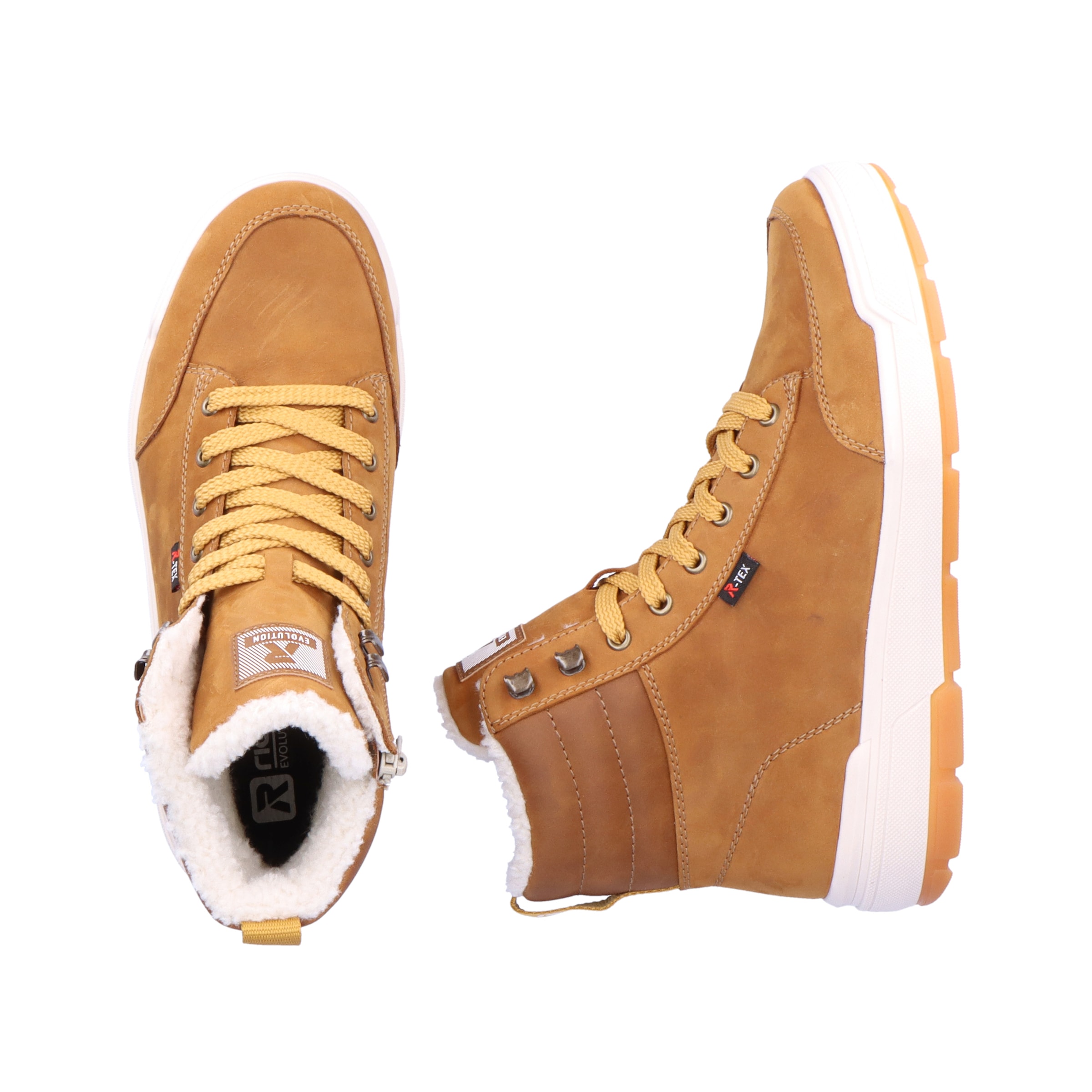 Rieker - Botas com atacadores em castanho