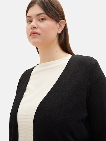 Tom Tailor Women + Knit Cardigan in Black