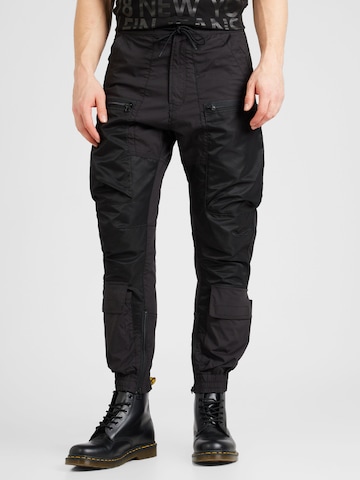G-Star RAW Дънки Tapered Leg Карго панталон '3D PM' в черно: отпред