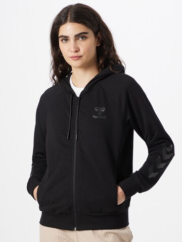 Hummel Sports sweat jacket 'NONI' in Black: front