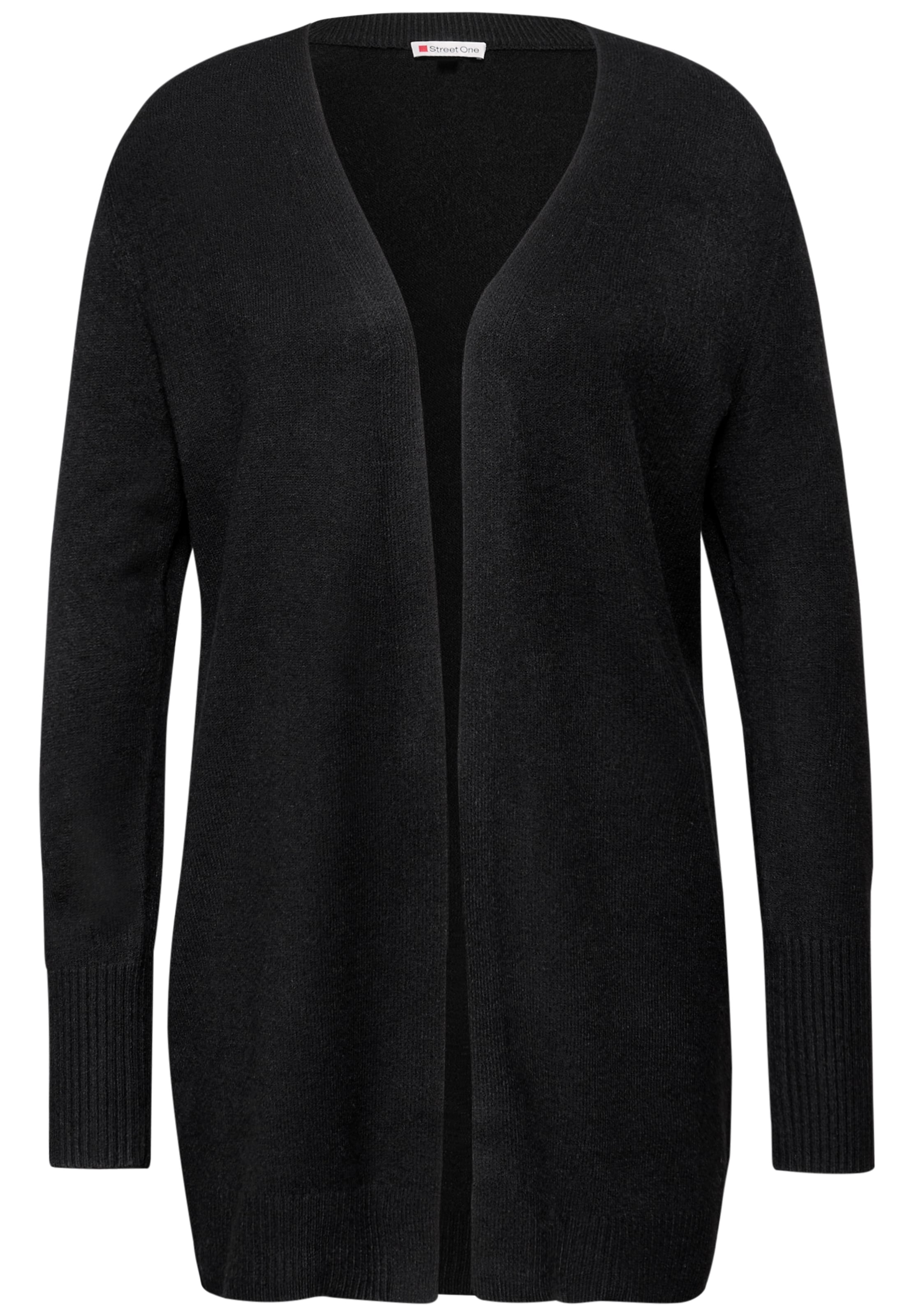 STREET ONE Strickjacke in Schwarz: Vorderseite