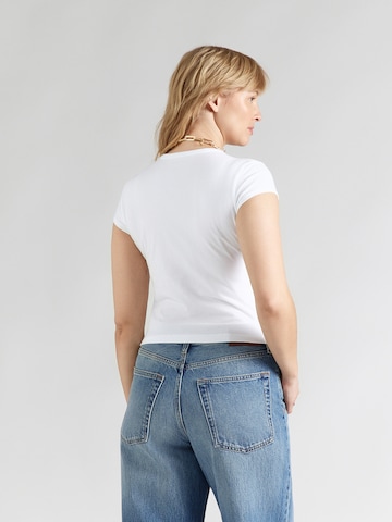 balta Calvin Klein Jeans Marškinėliai