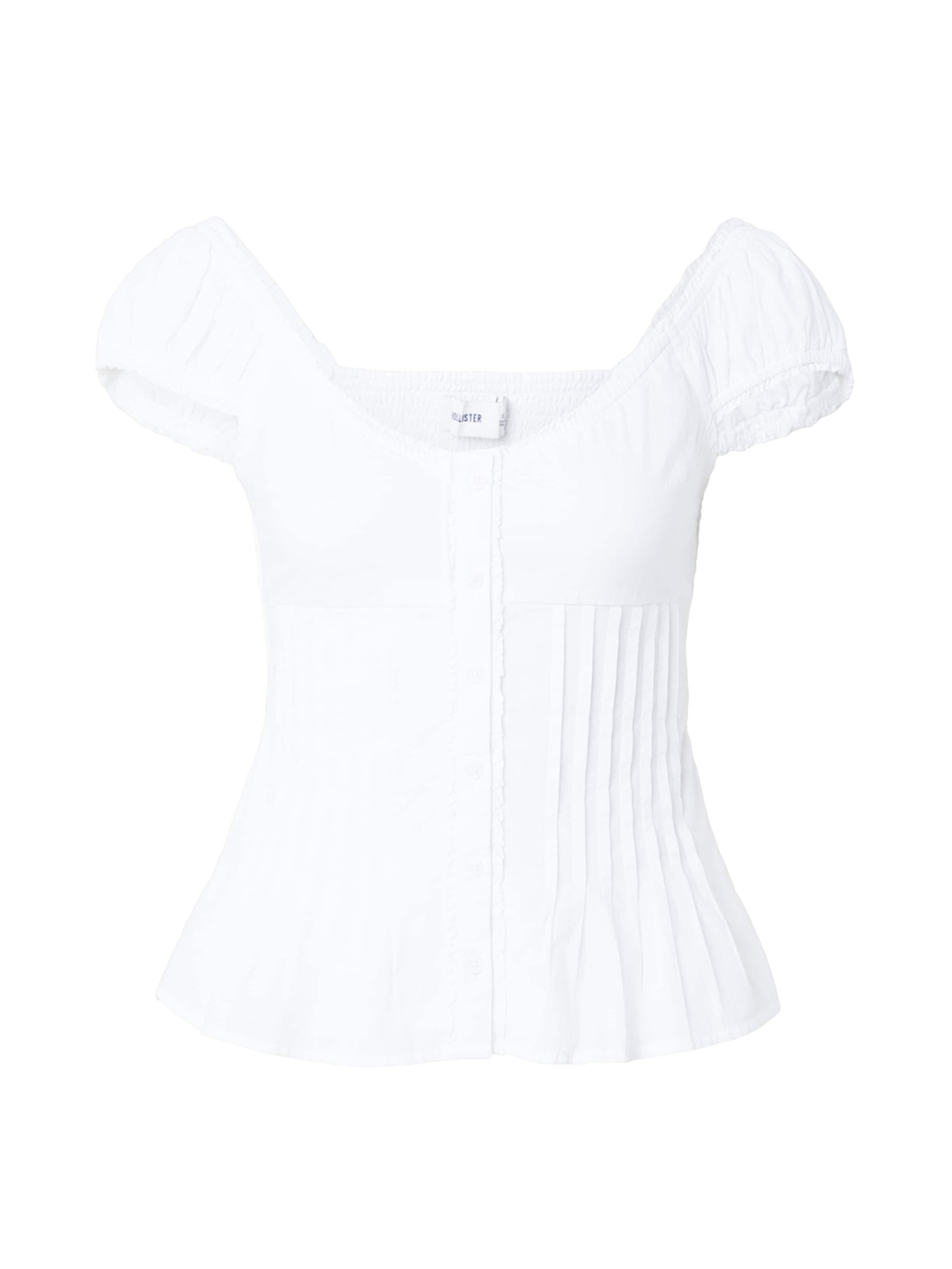 HOLLISTER Μπλούζα σε λευκό: μπροστά