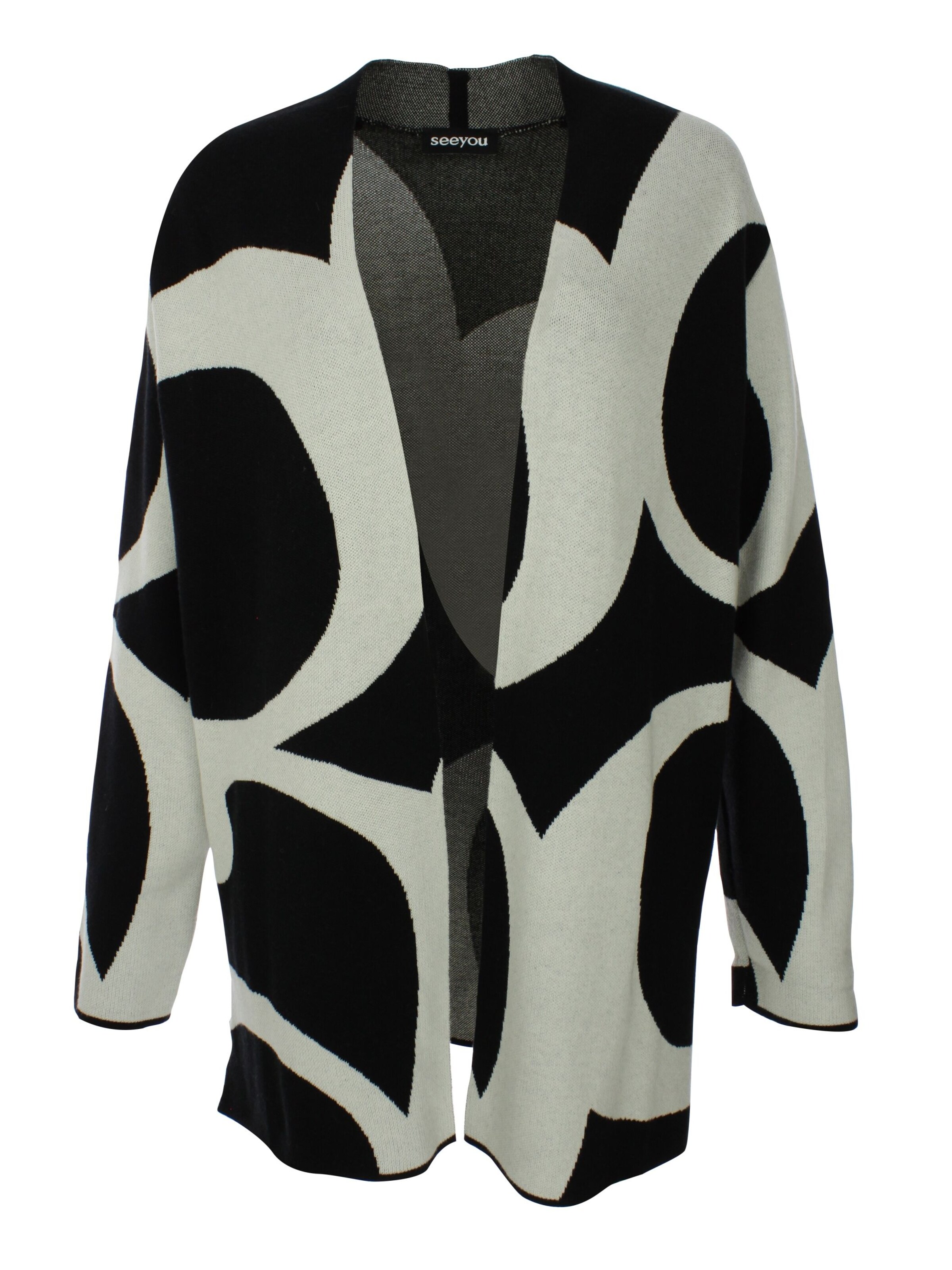 SEEYOU BY BIGGI M. Knit Cardigan in Black: front