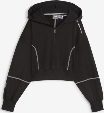 PUMA Athletic Zip-Up Hoodie 'BMW M Motorsport' in Black: front