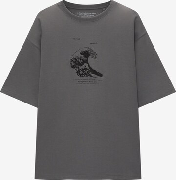 T-Shirt Pull&Bear en gris : devant