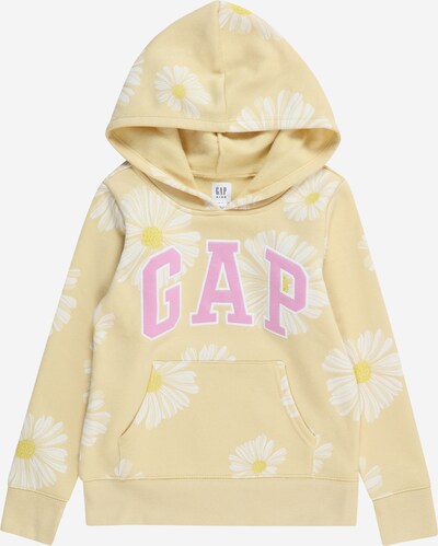 GAP Sweatshirt in de kleur Geel / Pasteelgeel / Eosine / Wit, Productweergave