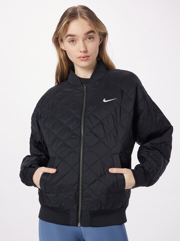 Nike Sportswear Демисезонная куртка в Черный: спереди