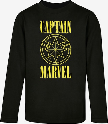ABSOLUTE CULT Shirt 'Captain Marvel - Grunge' in Schwarz: predná strana