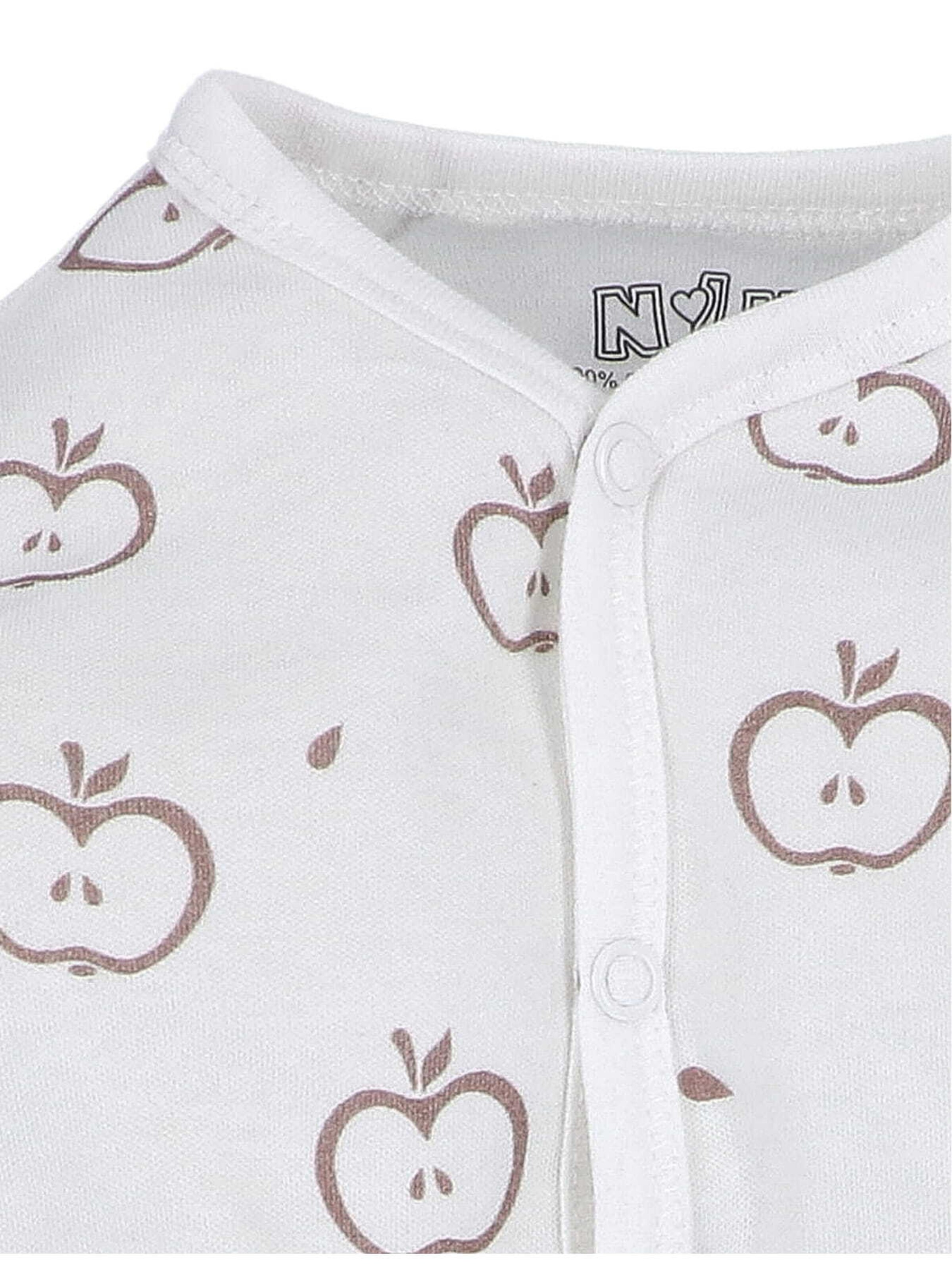NINI Rompertje/body 'Sweets Apples' in Wit