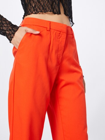 PIECES Regular Chino Pants 'AMALIE' in Red