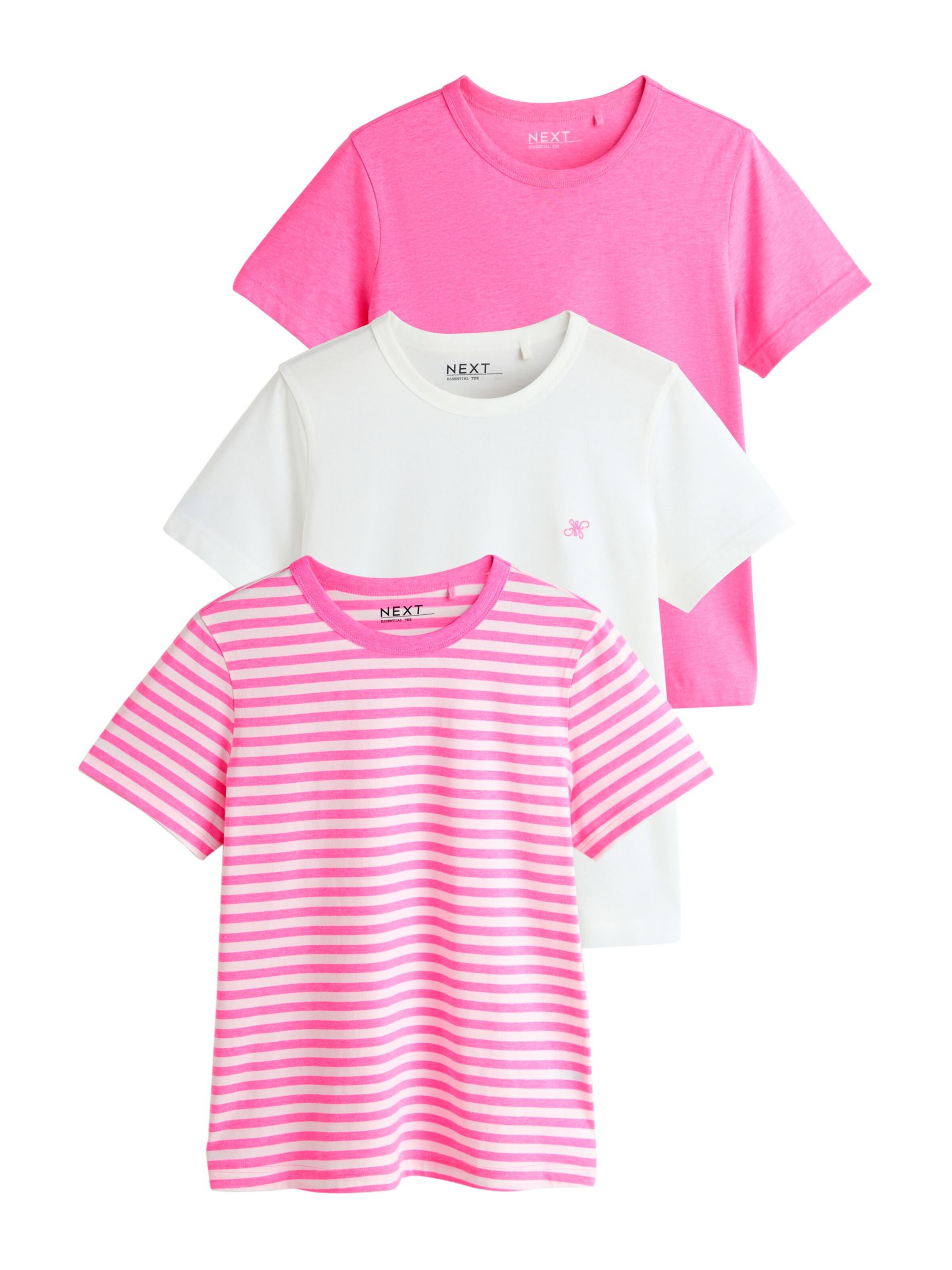 Next Shirt 'Essential' in Pink: front