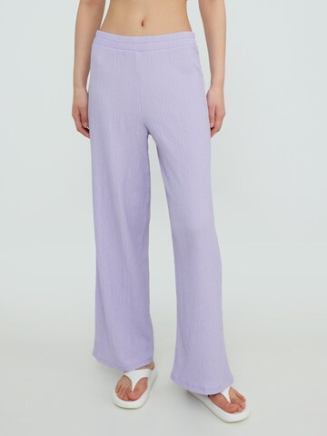 EDITED Wide leg Trousers 'Philine' in Purple: front