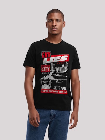 F4NT4STIC Shirt 'Guns N' Roses Lies City Rock Music' in Black: front