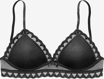 s.Oliver Triangle Bra in Black: front