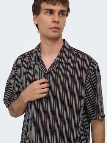 Coupe regular Chemise 'ONSCRUZ' Only & Sons en noir