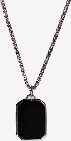 Eternal Necklace 'Onyx' in Silver: front