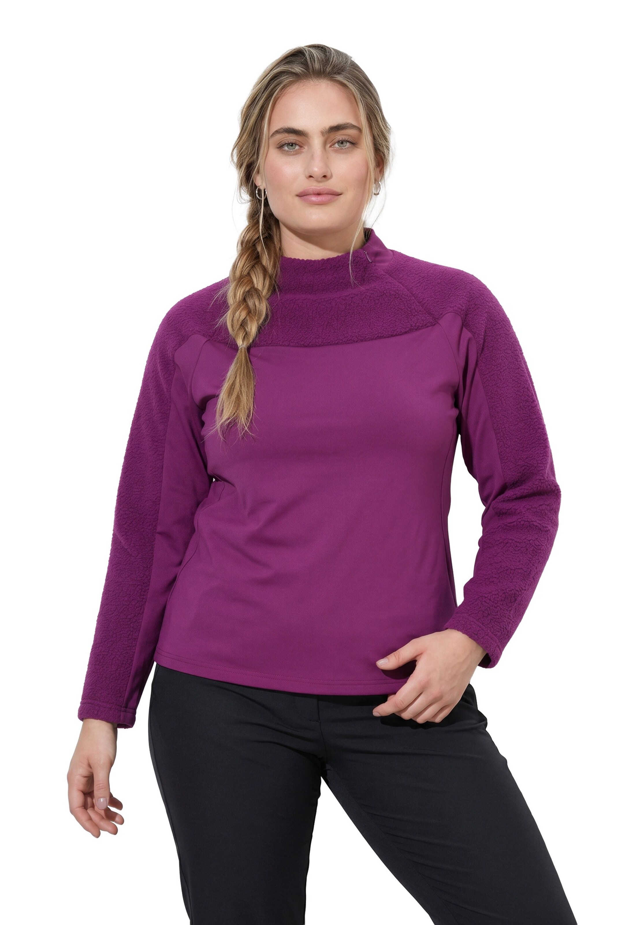 Ulla Popken Sweatshirt in Pink: front