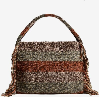 MANGO Shopper 'G-- Fleca' i beige-meleret / brun-meleret / bordeaux, Produktvisning