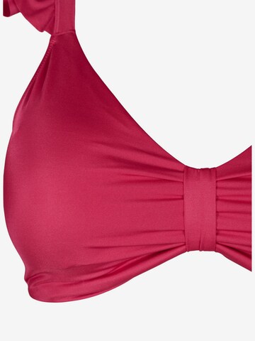 Swim by Zizzi Triangel Bikinitop 'SENYA' in Roze