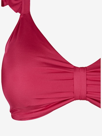 Swim by Zizzi Triangel Bikinitop 'SENYA' in Pink