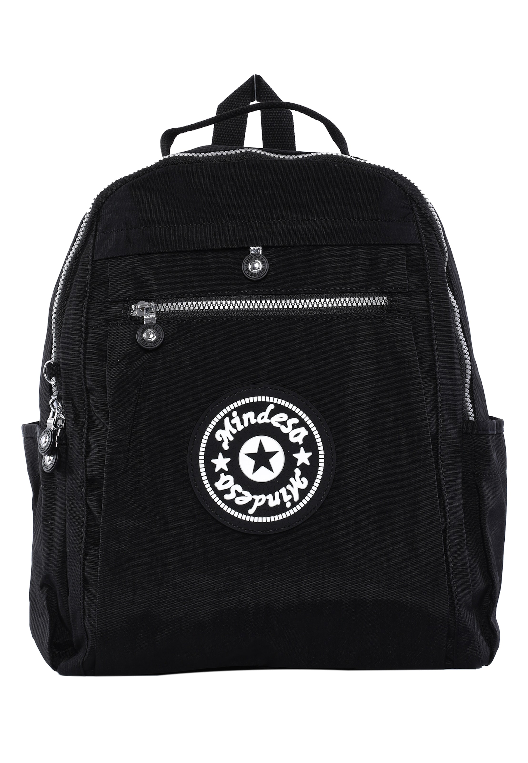 Mindesa Rucksack in schwarz / weiß, Produktansicht