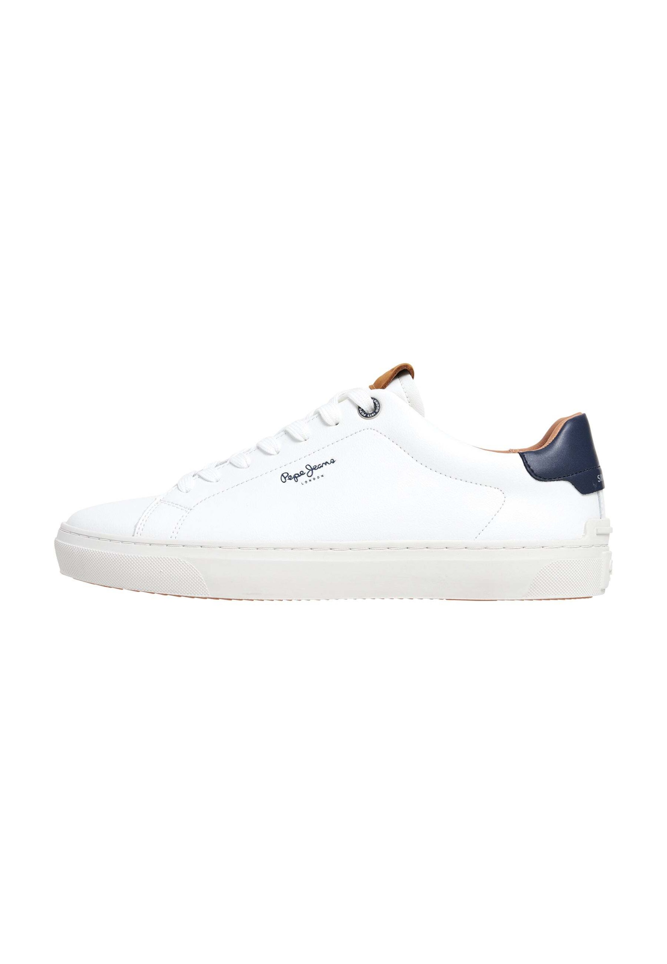 Pepe Jeans - Sapatilhas baixas 'Camden Club' em branco: frente