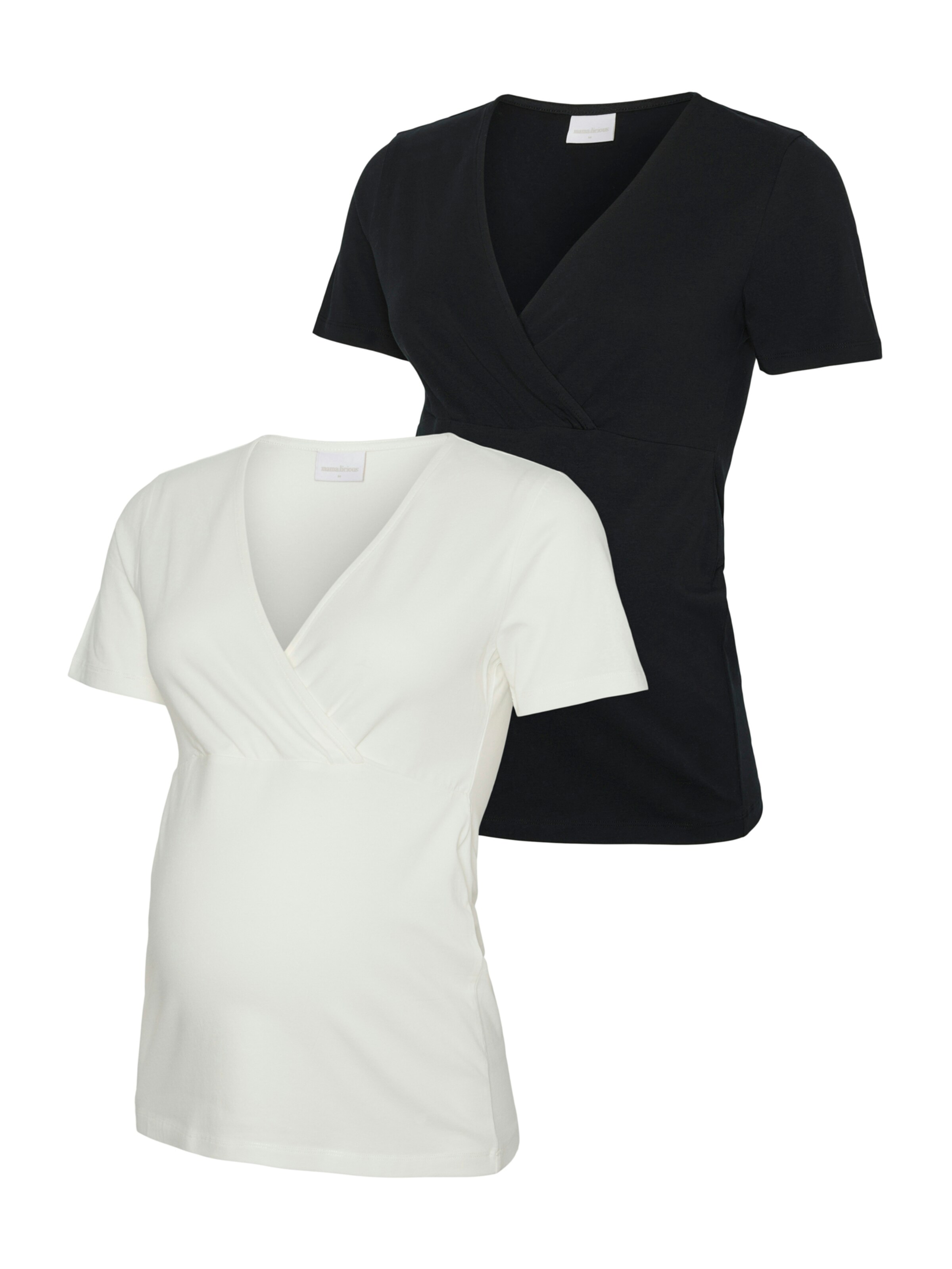 MAMALICIOUS T-Krekls 'MLKERRIE TESS', krāsa - melns / balts, Preces skats