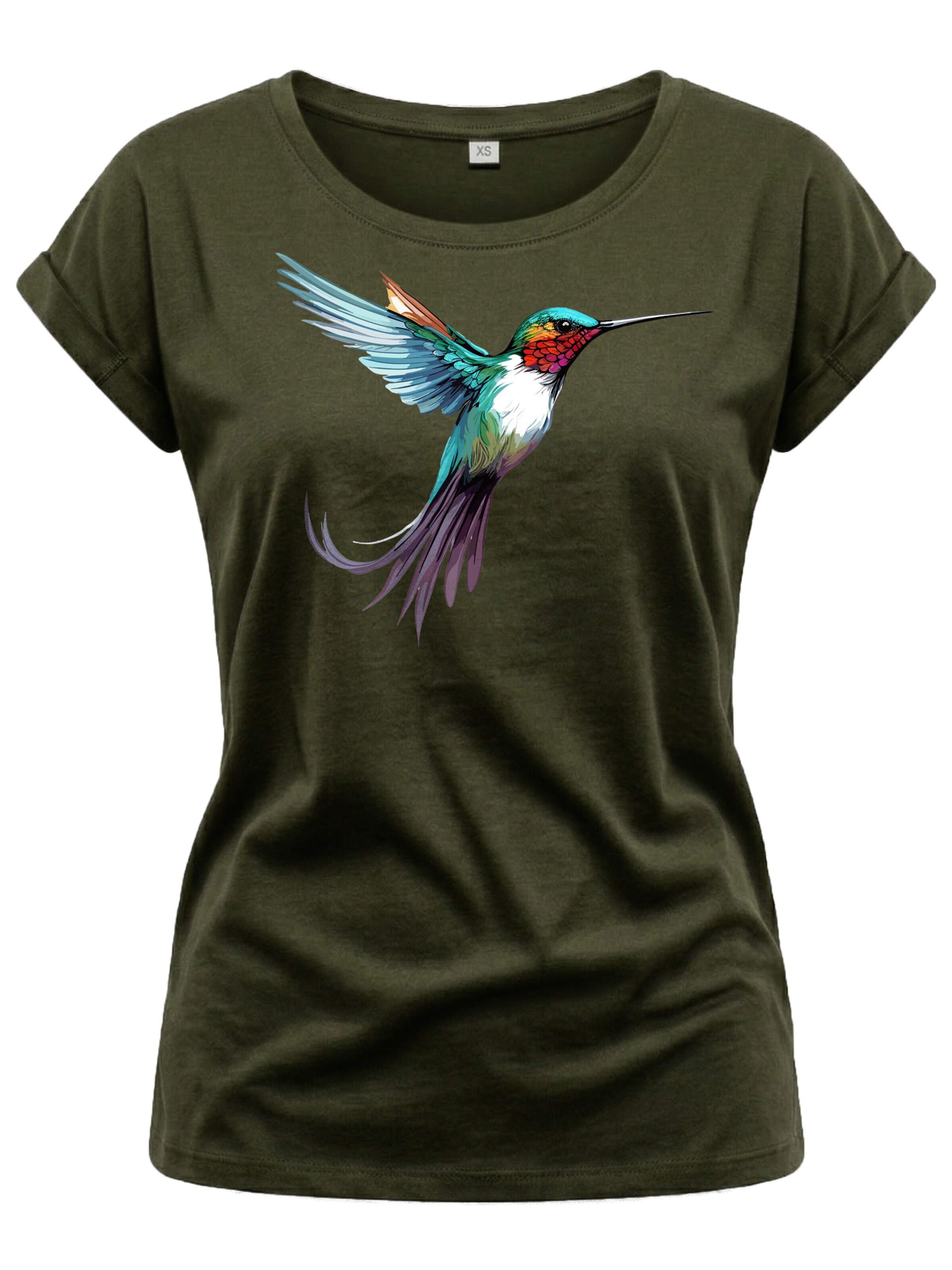 MAKAYA Shirt 'Kolibri' in Green: front