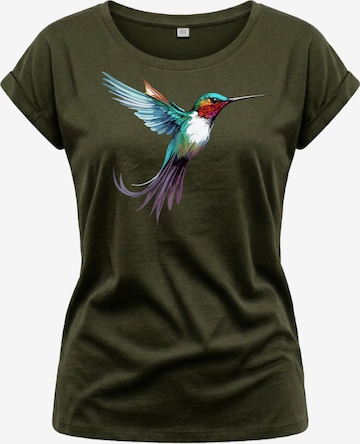 MAKAYA Shirt 'Kolibri' in Green: front