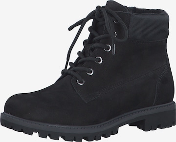 TAMARIS - Botines con cordones en negro: frente