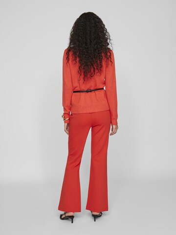 VILA Flared Trousers in Red
