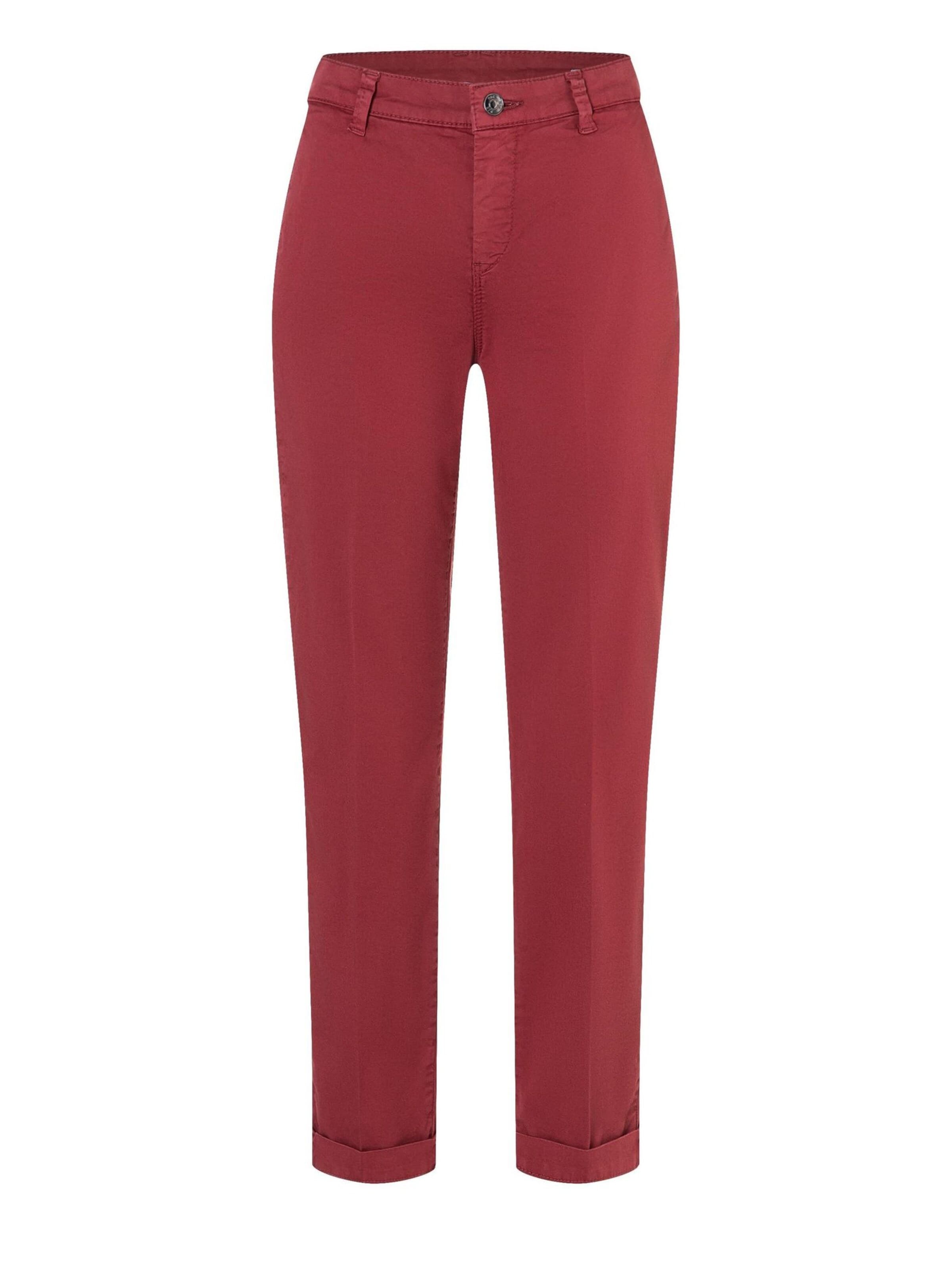 MAC Slim fit Chino Pants in Red: front